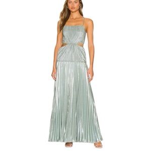 SIMKHAI Daisy pleated maxi dress/gown